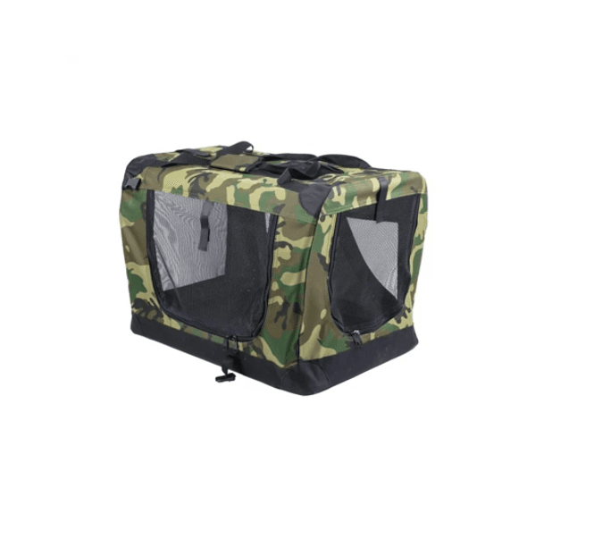 Hovedbilde 4Dogs Canvasbur med gardiner (camoflage/black XS) ...